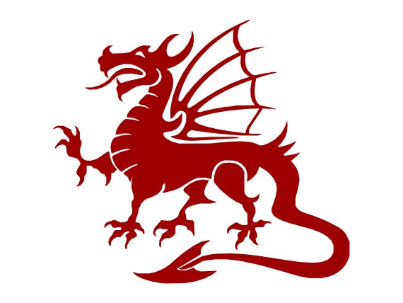Dragon SVG, Red Dragon SVG, Dragon Clipart, Dragon Cut Files For  Silhouette, Dragon Files for Cricut, Dragon Dxf, Png, Eps, Dragon Vector