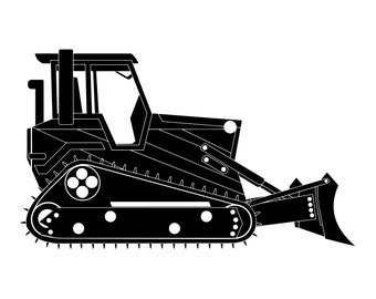 Bulldozer #9 SVG, Heavy Equipment, Bulldozer Clipart, Bulldozer Files for Cricut, Bulldozer Cut Files For Silhouette, Png, Dxf