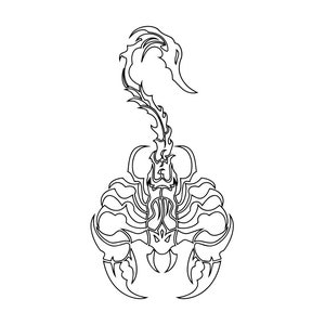 Scorpion Outline SVG, Scorpion SVG, Scorpion Clipart, Scorpion Files for Cricut, Scorpion Cut Files For Silhouette, Png, Dxf