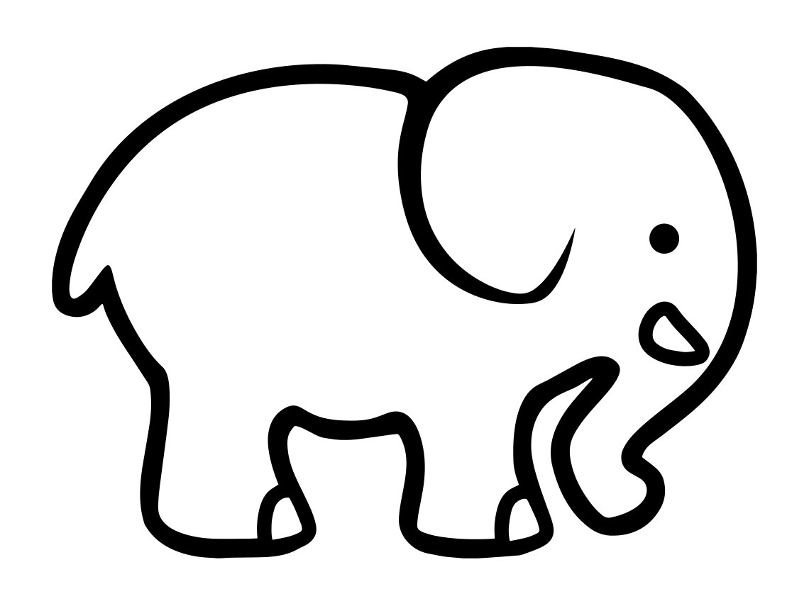 Elephant Outline 4 SVG, Elephant SVG, Elephant Outline Clipart