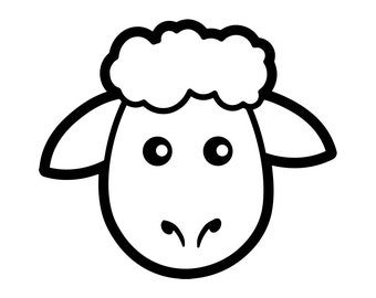 Sheep SVG, Farm Animal, Sheep Clipart, Sheep Files for Cricut, Sheep Cut Files For Silhouette, Sheep Dxf, Sheep Png, Sheep Eps, Sheep Vector