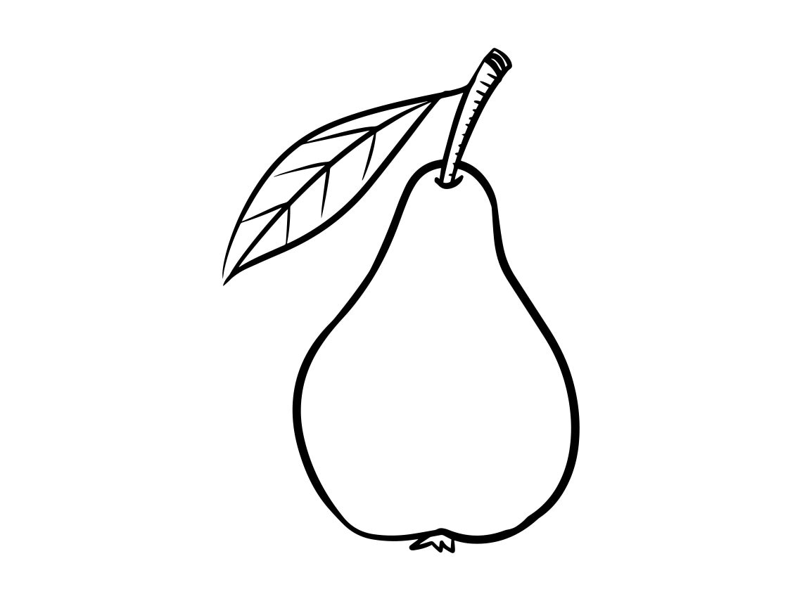 Pear Outline Svg Pear SVG Fruit Svg Pear Clipart Pear - Etsy