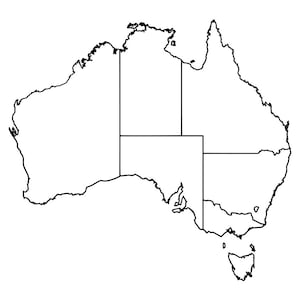 Australië Outline SVG, Australië Kaart Svg, Australië Clipart, Australië Files voor Cricut, Australië Cut Files Voor Silhouette, Dxf, Png, Eps,