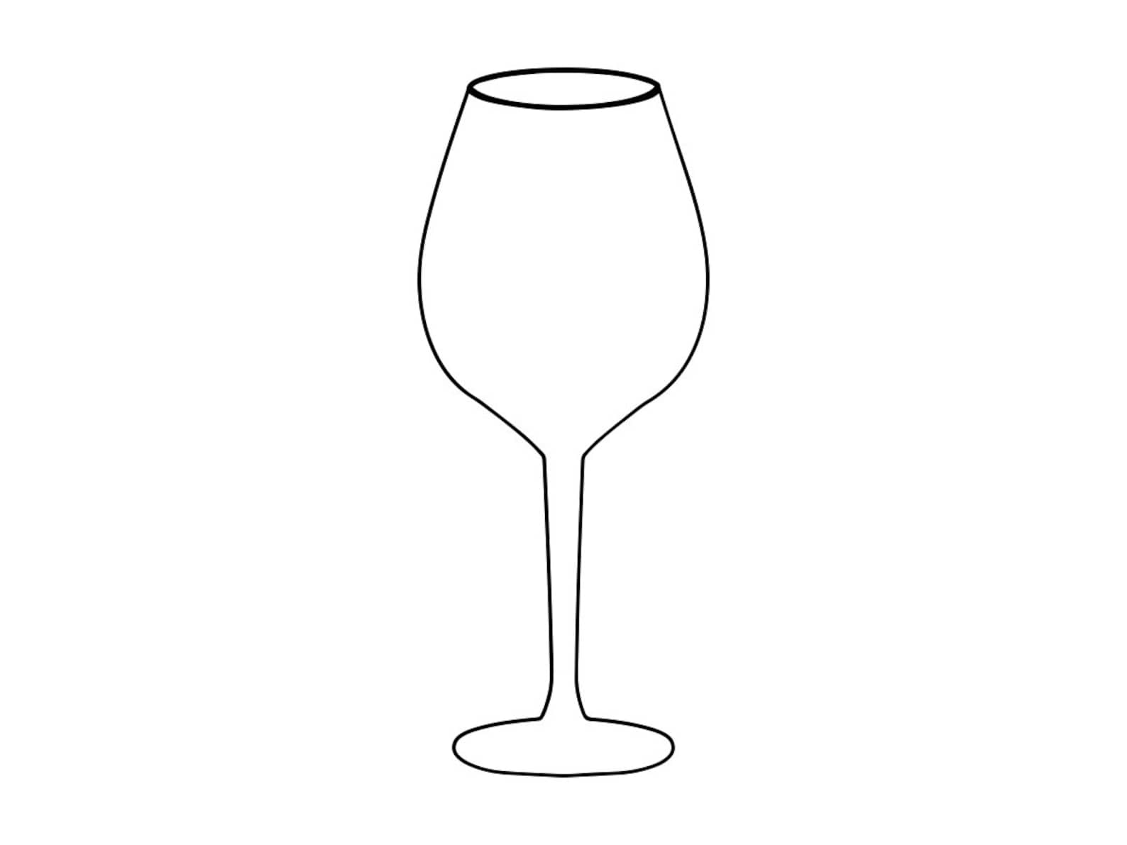 Wine Glass Outline SVG, Wine Glass SVG, Wine SVG, Wine Glass Clipart