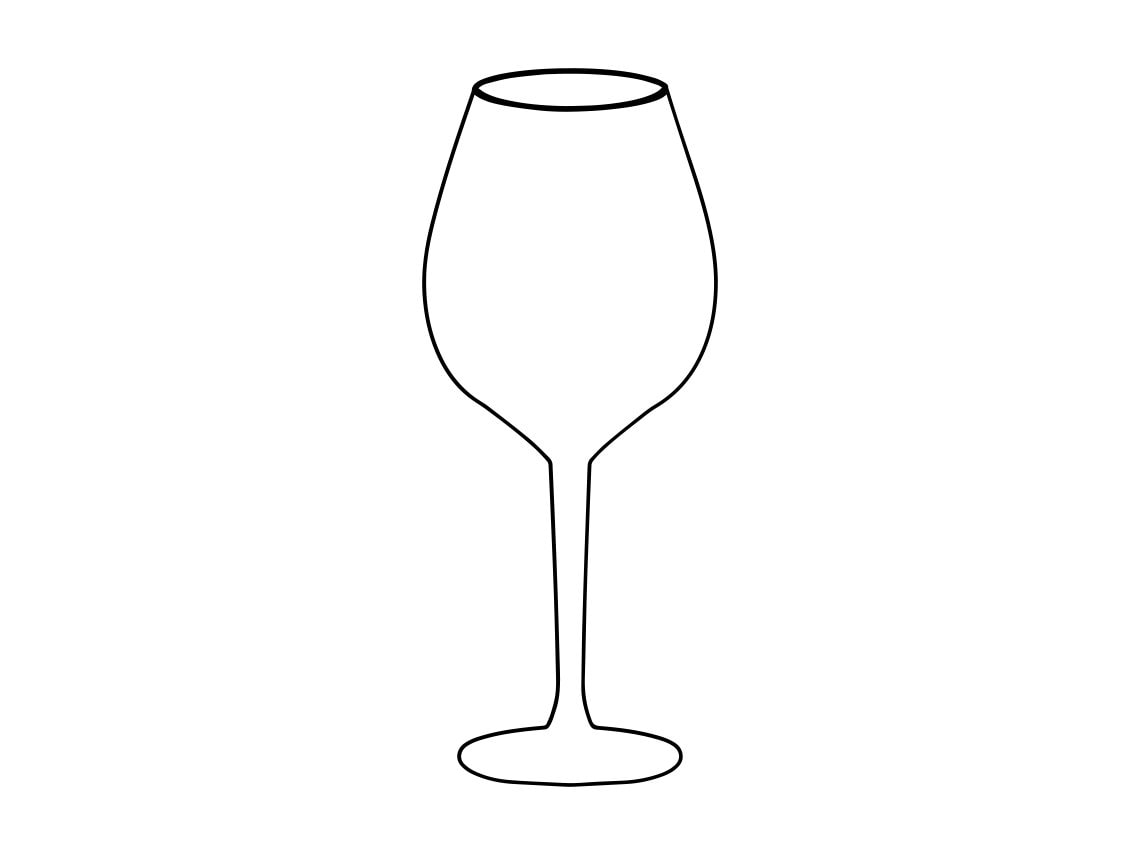 Wine Glass Outline SVG, Wine Glass SVG, Wine SVG, Wine Glass Clipart, Wine Files for Cricut, Cut