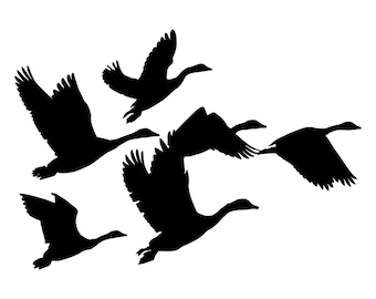 Flying Geese SVG, Geese Svg, Hunting Svg, Flying Geese Clipart, Geese Files for Cricut, Geese Cut Files For Silhouette, Png, Dxf,