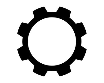 Gear #2 SVG, Gear SVG, Gear Icon, Mechanic Svg, Cogwheel Svg, Gear Clipart, Gear Files for Cricut, Cut Files For Silhouette, Png, Dxf