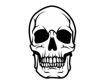 Skull SVG, Skull Clipart, Skull Cut Files For Silhouette, Skull Files for Cricut, Skull Png, Skull Dxf,