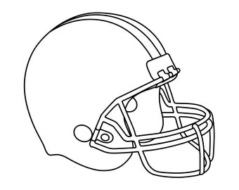 Football Helmet Outline #2 SVG, Football Helmet Clipart, Football Helmet Files for Cricut, Football Cut Files For Silhouette, Png, Dxf,