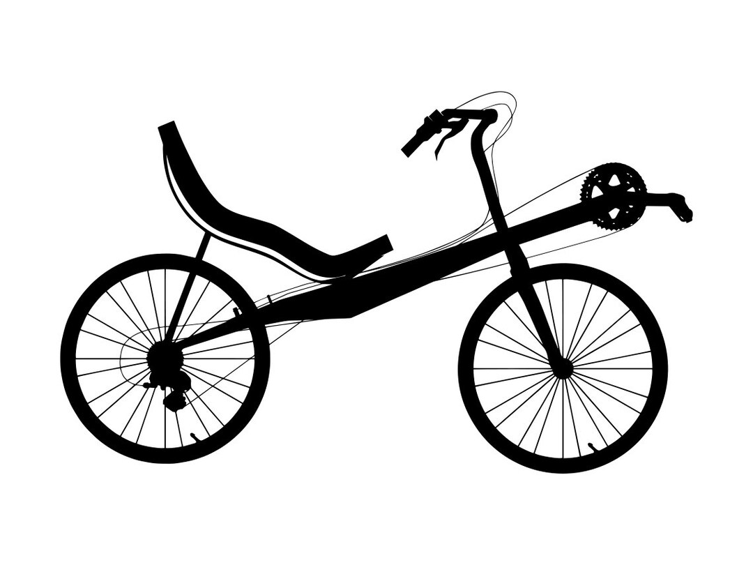 Recumbent Bicycle SVG, Recumbent Bicycle Clipart, Recumbent Bicycle