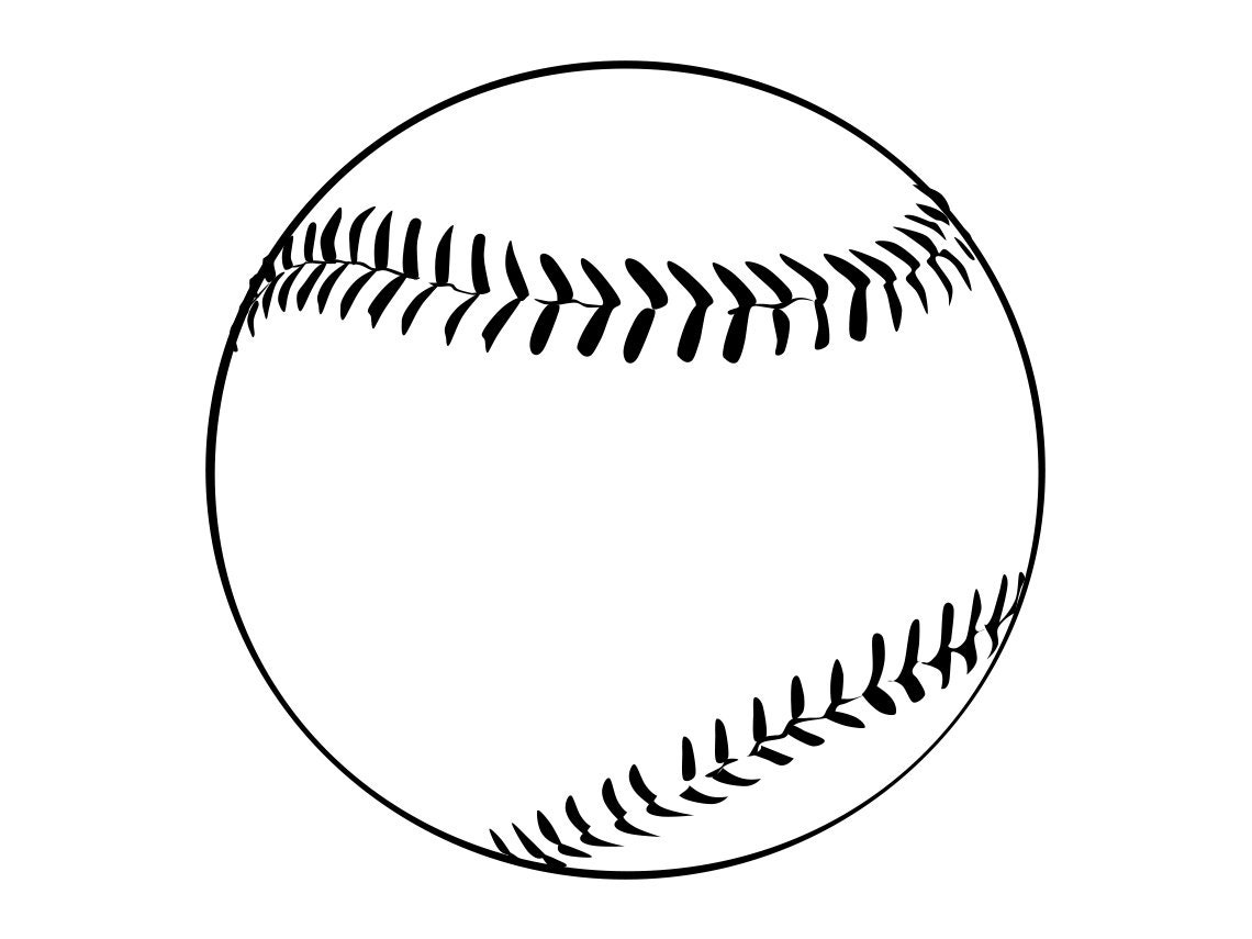 Baseball Outline 5 SVG Softball SVG Baseball Clipart - Etsy Canada