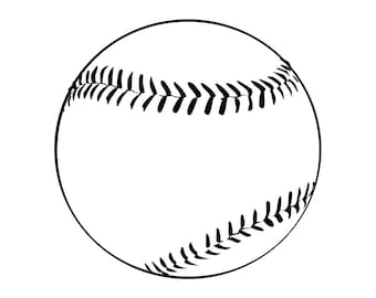 Baseball Outline #5 SVG, Softball SVG, Baseball Clipart, Baseball Files for Cricut, Baseball Cut Files For Silhouette, Baseball Dxf, Png Eps