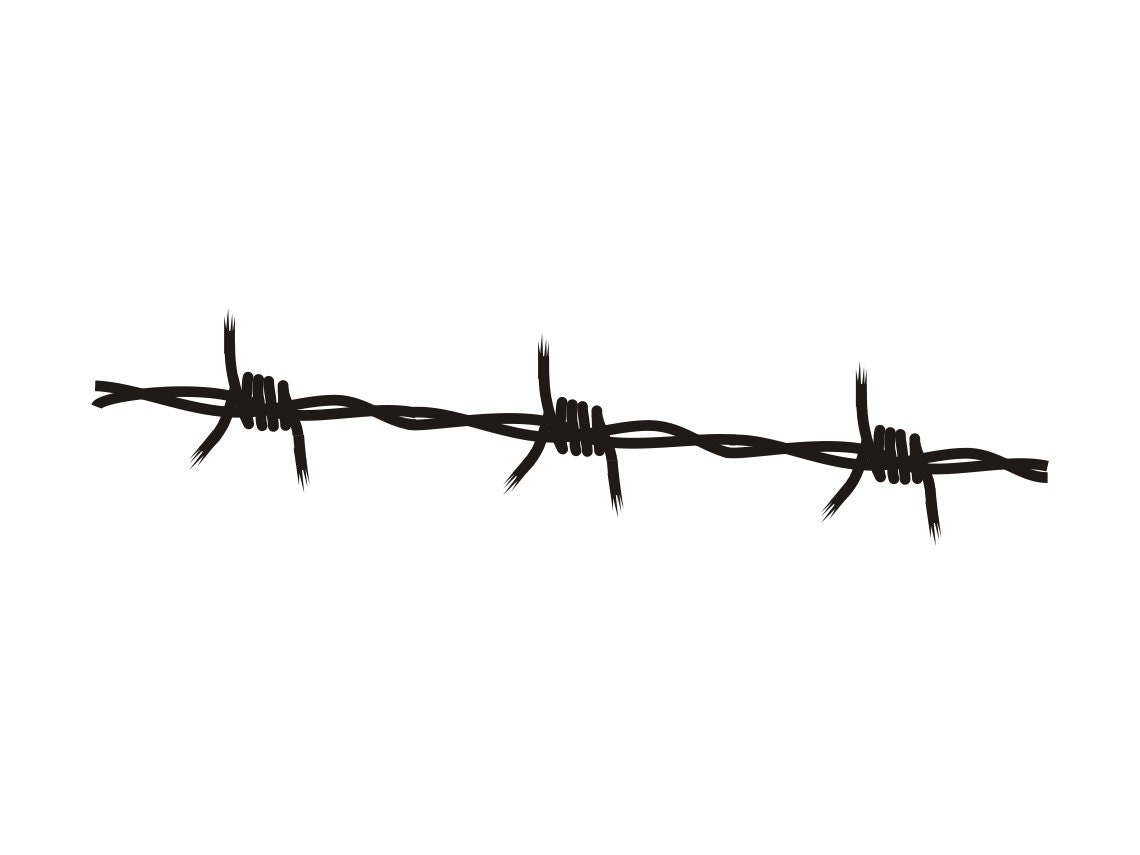 Barbed Wire SVG 5 Prison Barbed Wire Clipart Barbed Wire Etsy Canada