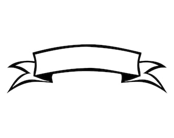 Banner #1 SVG, Banner Svg, Ribbon Svg, Label Svg, Scroll Svg, Banner Clipart, Banner Files for Cricut, Cut Files For Silhouette, Png, Dxf,