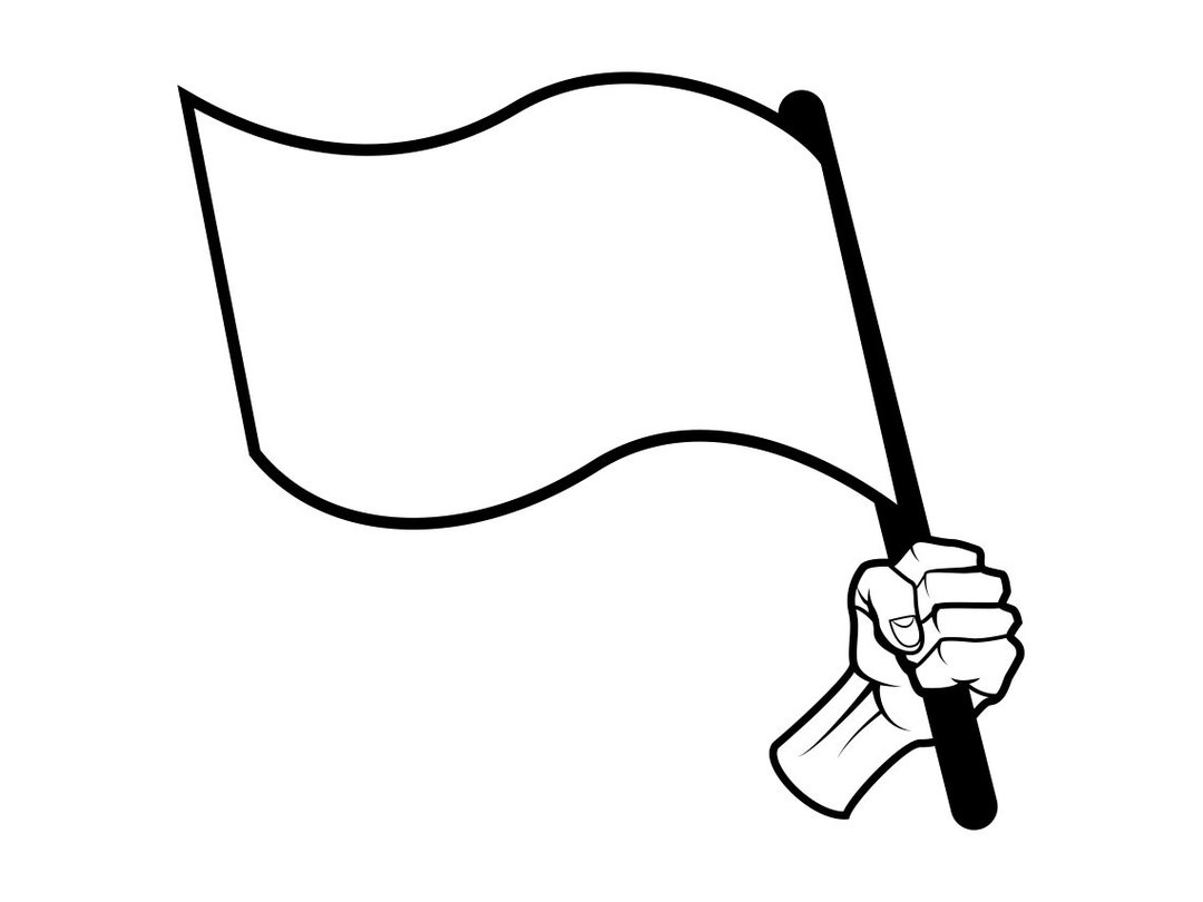White Flag SVG, Waving Flag Svg, White Flag Clipart, White Flag Files