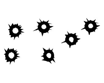 Bullet Holes SVG, Bullet Holes Clipart, Bullet Holes Files for Cricut, Bullet Holes Cut Files For Silhouette, Png, Dxf,