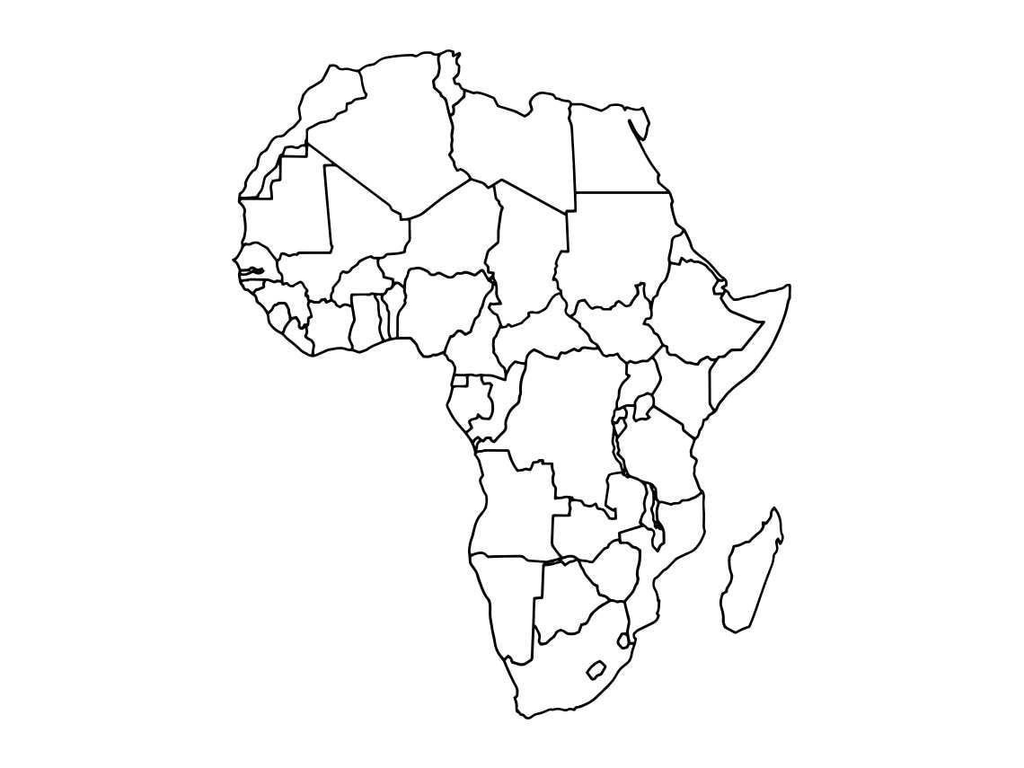 Africa Outline SVG, Africa Outline Clipart, Africa Outline Files for