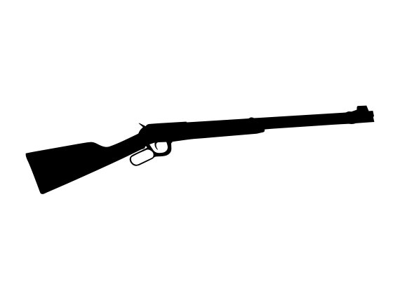Girl With Hunting Rifle Silhouette