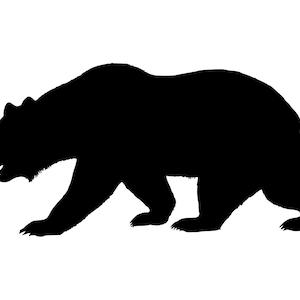 Bear Silhouette SVG, Bear SVG, Grizzly Bear SVG, Bear Clipart, Bear Files for Cricut, Bear Cut Files For Silhouette, Bear Png, Dxf,