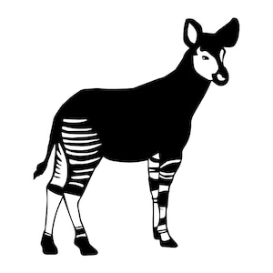 Okapi #2 SVG, Okapi SVG, Okapi Clipart, Okapi Files for Cricut, Okapi Cut Files For Silhouette, Okapi Dxf, Okapi Png, Eps, Okapi Vector