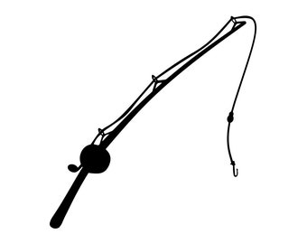 Fishing Rod SVG, Fishing Svg, Fishing Rod Clipart, Fishing Rod Files for Cricut, Fishing Rod Cut Files For Silhouette, Dxf, Png, Eps, Vector