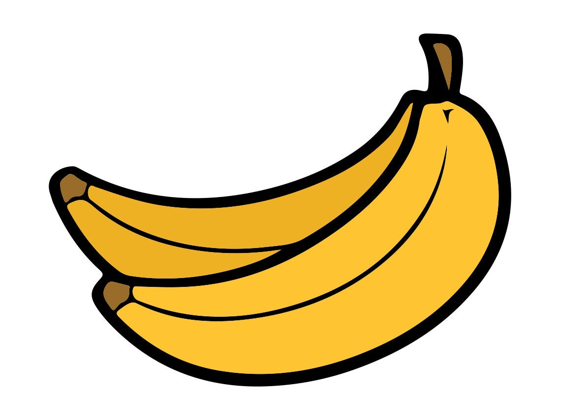 Banana SVG, Banana Clipart, Files for Cricut, Banana Cut Files for