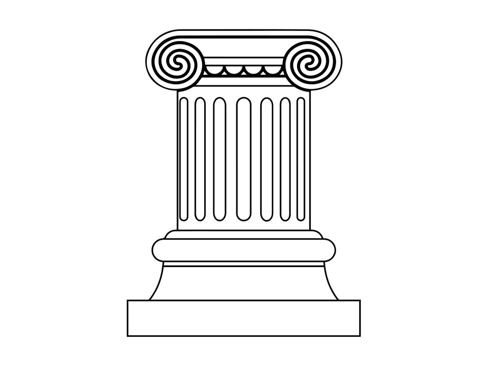 Decorative Column Outline SVG, Decorative Column Clipart, Decorative ...