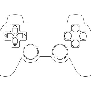 Spelkontrollkontur Svg, Gamer Svg, Gaming Svg, Gaming Clipart, Spelfiler för Cricut, Spelklippfiler för Silhuett, Png, Dxf