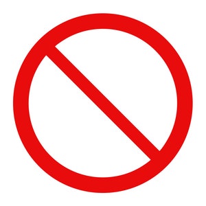 Blockiertes Zeichen SVG, No Symbol SVG, Verbotenes Zeichen SVG, No Sign Svg, Forbidden, Clipart, Dateien für Silhouette, Png, Dxf,