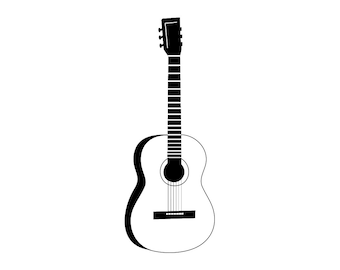 Guitar Outline SVG, Guitar SVG, Guitar Outline Clipart, Guitar Files for Cricut, Guitar Cut Files For Silhouette, Dxf, Png, Eps, Vector