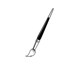 Paint Brush #14 SVG, Paint Brush SVG, Brush Svg, Painting SVG, Paint Brush Clipart, Files for Cricut, Cut Files For Silhouette, Png, Dxf