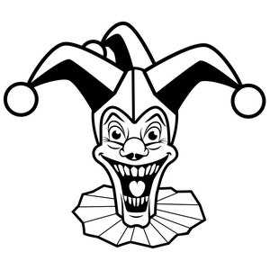 Joker SVG, Jester Svg, Clown Svg, Joker Clipart, Joker Files for Cricut, Joker Cut Files For Silhouette, Png, Dxf