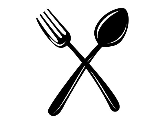 Fourchette et cuillère SVG, Logo de restaurant Svg, Cuisine Svg