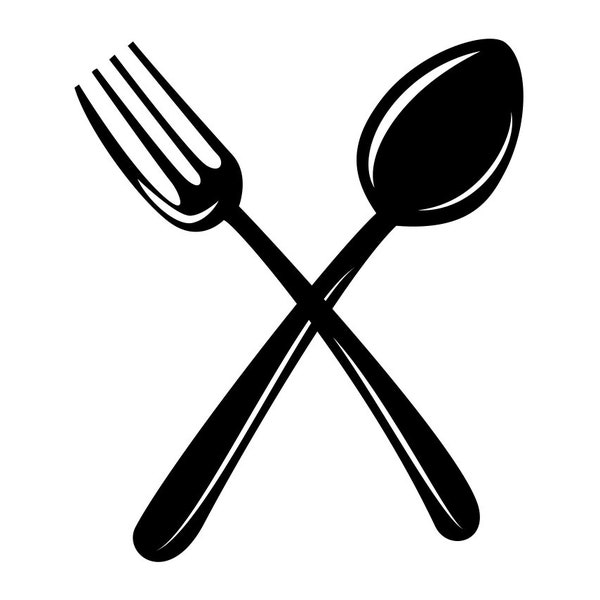 Fork and Spoon SVG, Restaurant Logo Svg, Kitchen Svg, Cooking, Food, Clipart, Files for Cricut, Cut Files For Silhouette, Png, Dxf,