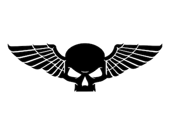 Skull With Wings SVG, Skull Svg, Wings SVG, Badge Svg, Soldier Logo Svg, Clipart, Files for Cricut, Cut Files For Silhouette, Png, Dxf
