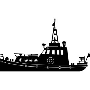 Tugboat SVG, Tug Boat SVG, Tugboat Clipart, Tugboat Files for Cricut, Tugboat Cut Files For Silhouette, Png, Dxf