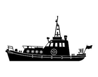 Tugboat SVG, Tug Boat SVG, Tugboat Clipart, Tugboat Files for Cricut, Tugboat Cut Files For Silhouette, Png, Dxf