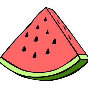 Watermelon Slice SVG, Watermelon SVG, Watermelon Slice Clipart, Watermelon Files for Cricut, Cut Files For Silhouette, Png, Dxf