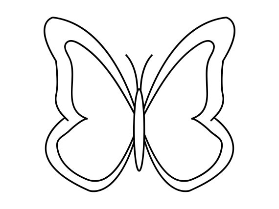 Butterfly Outline SVG Butterfly SVG Butterfly Clipart - Etsy
