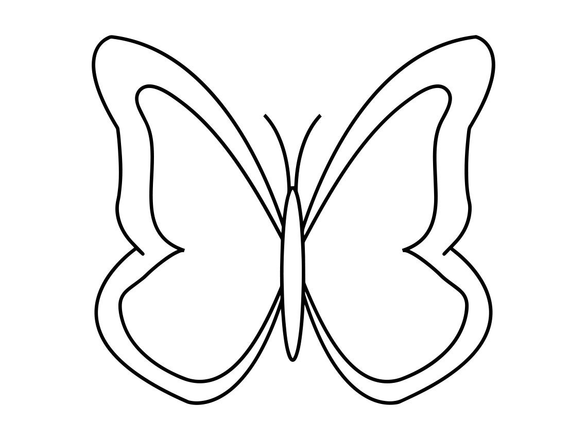 Butterfly Outline SVG, Butterfly SVG, Butterfly Clipart, Butterfly