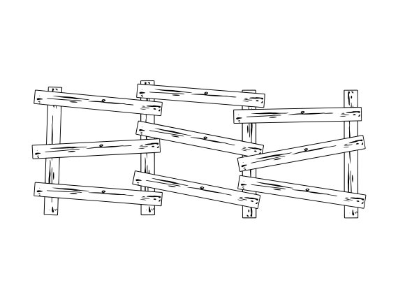 Fence Outline SVG Ranch Fence Farm Fence Fence Clipart - Etsy UK