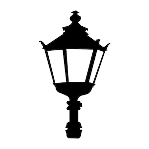 Street Lamp #5 SVG, Lamp SVG, Street Light SVG, Street Lamp Clipart, Lamp Files for Cricut, Cut Files For Silhouette, Png, Dxf
