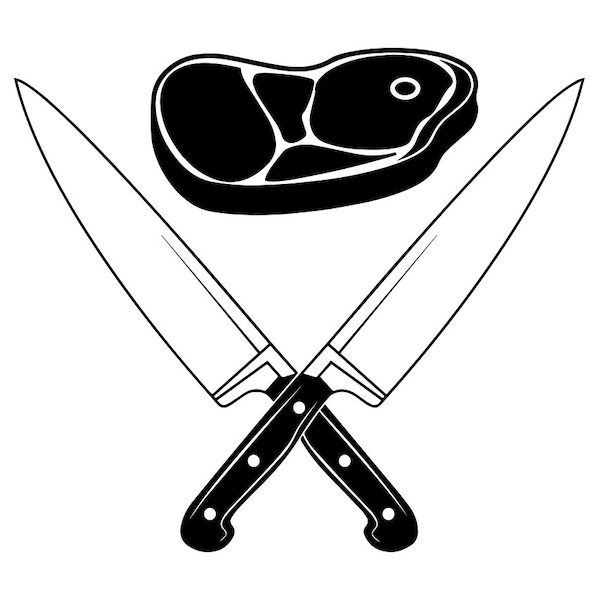 Butcher Logo SVG, Steak Svg, Beef Svg, Butcher Svg, Butcher Clipart, Butcher Files for Cricut, Butcher Cut Files For Silhouette, Png, Dxf