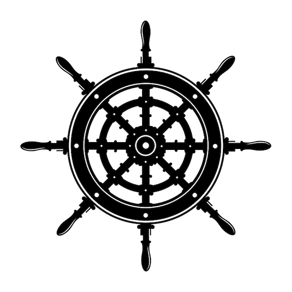 Ships Wheel SVG, Ships Wheel Clipart, Ships Wheel Files for Cricut, Ships Wheel Cut Files For Silhouette, Png, Dxf