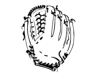 Baseball Glove #2 SVG, Mitt Svg, Baseball Glove Clipart, Baseball Glove Files for Cricut, Baseball Glove Cut Files For Silhouette, Dxf, Png