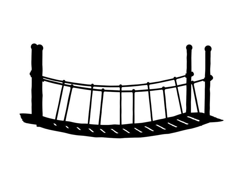 Rope Bridge SVG, Bridge Svg, Rope Bridge Clipart, Rope Bridge Files for