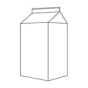 Milk Carton Outline Svg, Juice Carton Svg, Milk Carton Clipart, Milk Carton Files for Cricut, Milk Carton Cut Files For Silhouette, Png, Dxf