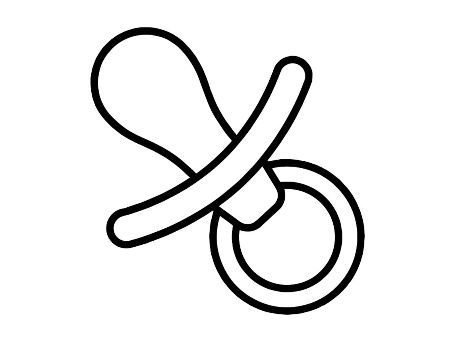 Pacifier Outline SVG, Baby SVG, Baby Shower SVG, Pacifier Clipart ...