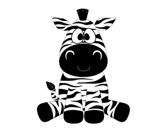 Cute Zebra SVG, Zebra SVG, Cute Zebra Clipart, Cute Zebra Files for Cricut, Cute Zebra Cut Files For Silhouette, Zebra Png, Dxf,