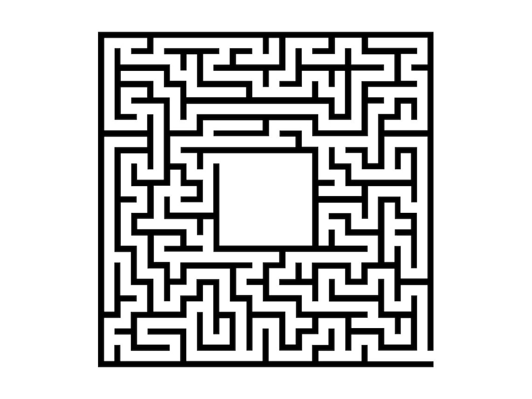 Maze SVG, Simple Maze Svg, Maze Clipart, Maze Files for Cricut, Maze